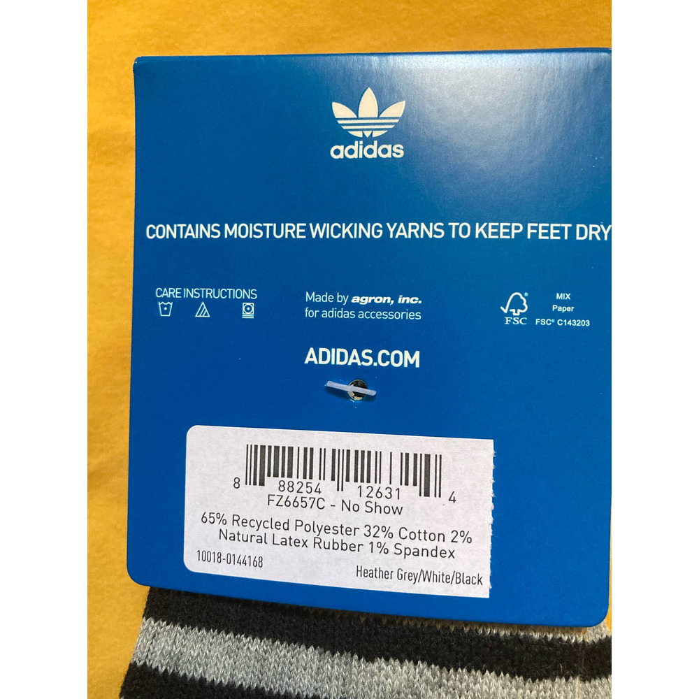 Adidas Roller  No-Show  Socks 3 Pairs  Youth (kids)Originals  Size Large - Picture 6 of 6